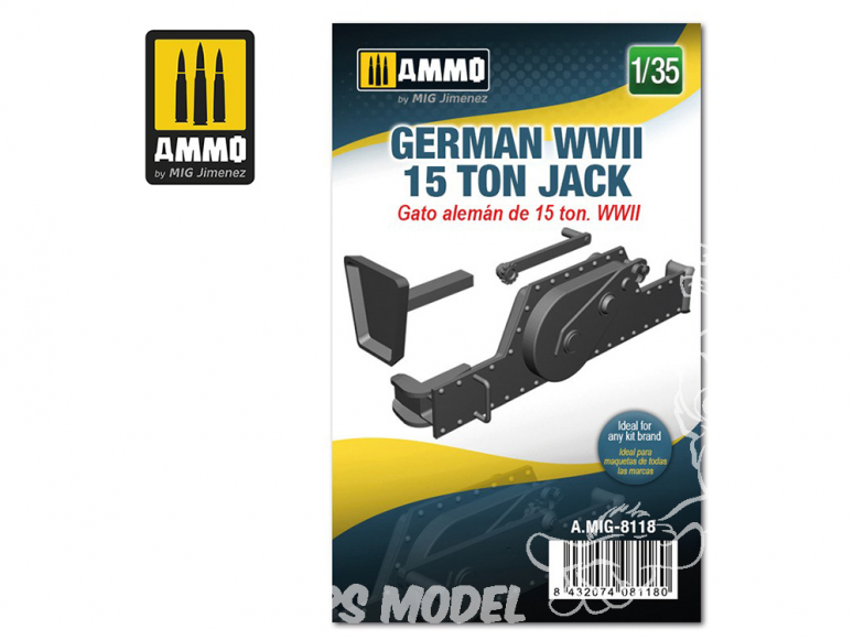 Ammo Mig accessoire 8118 Cric Jack 15 Tonnes Allemand WWII 1/35