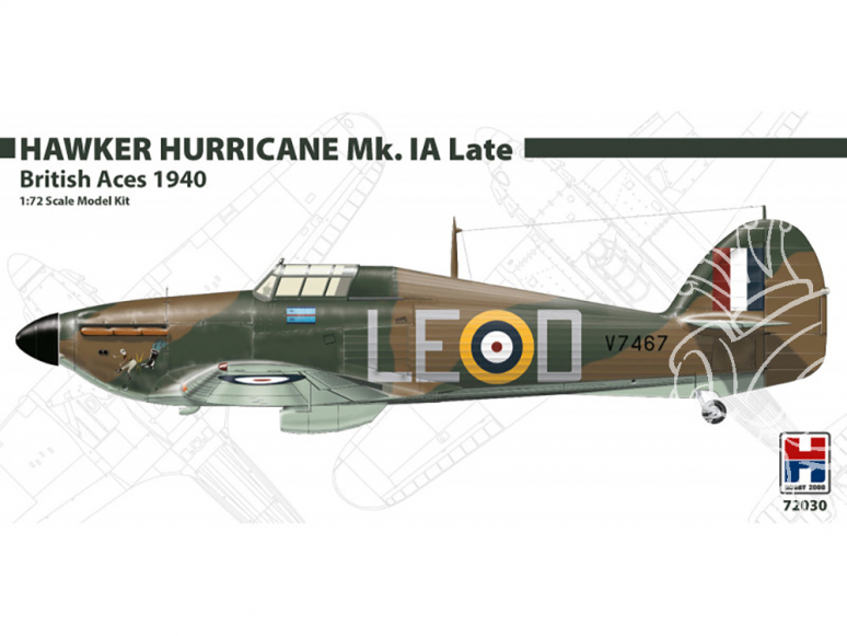 Hobby 2000 maquette avion 72030 Hawker Hurricane Mk.IA Late British Aces 1940 1/72