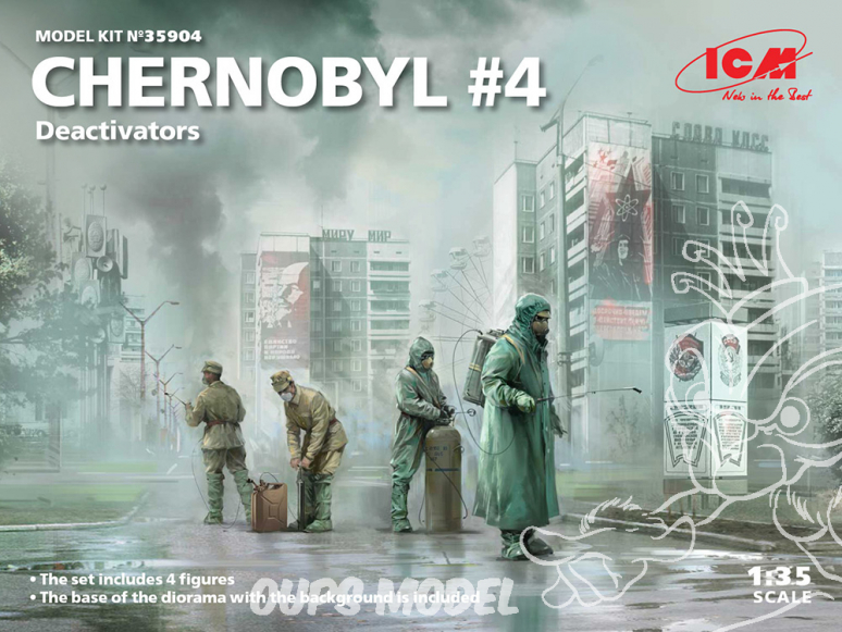Icm maquette figurines 35904 Tchernobyl n° 4 Désactivateurs 1/35
