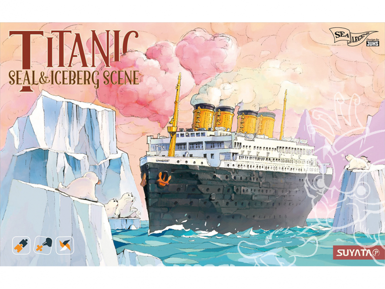Suyata maquette cartoon SL001 Titanic avec Iceberg et phoques