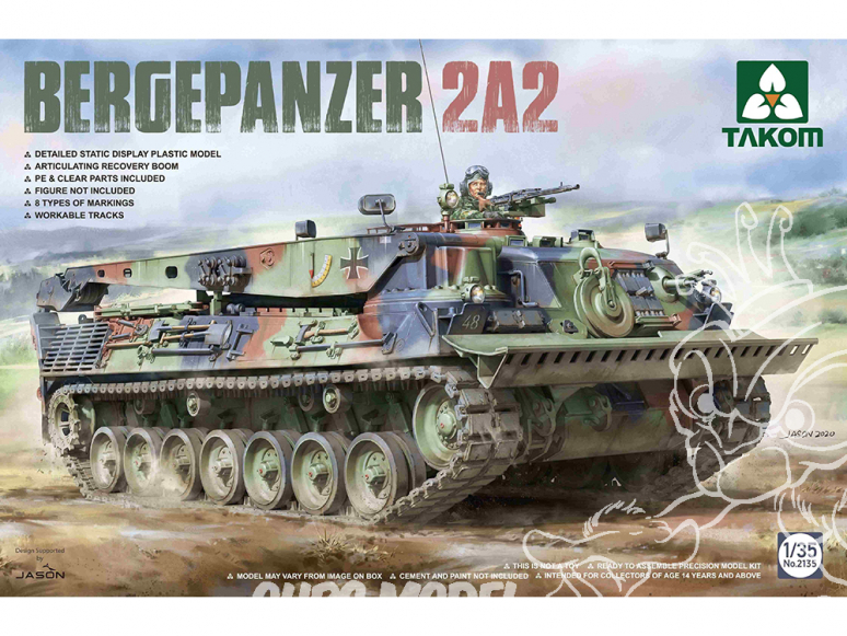 Takom maquette militaire 2135 Bergepanzer 2A2 1/35
