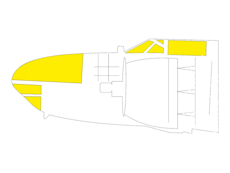 Eduard Express Mask JX271 A-26C Invader Hobby Boss 1/32