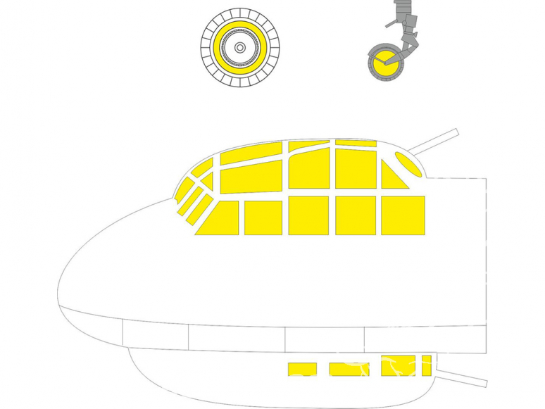 Eduard Express Mask EX760 Junkers Ju 88C-6 TFace Icm 1/48