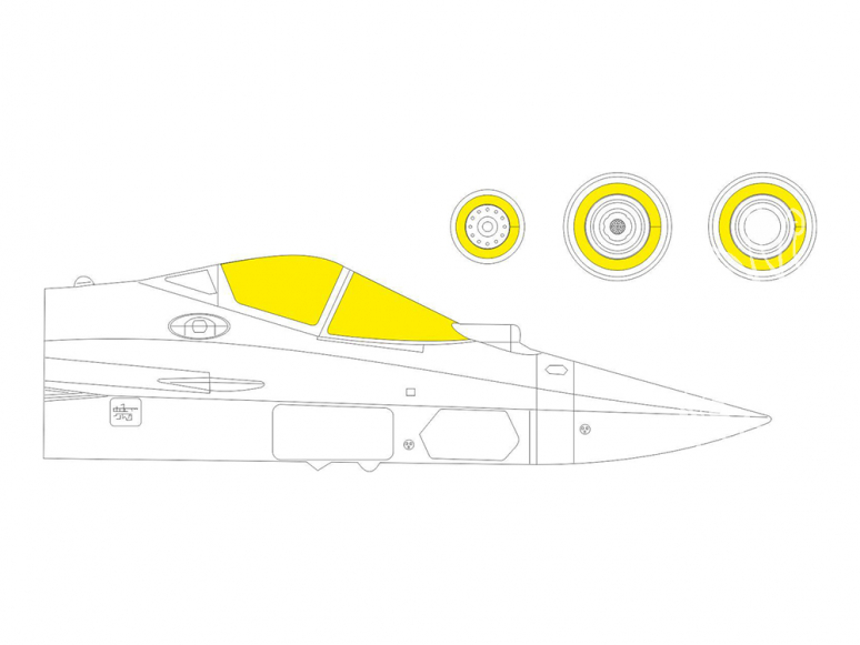 Eduard Express Mask EX758 Sukhoi Su-57 TFace Zvezda 1/48