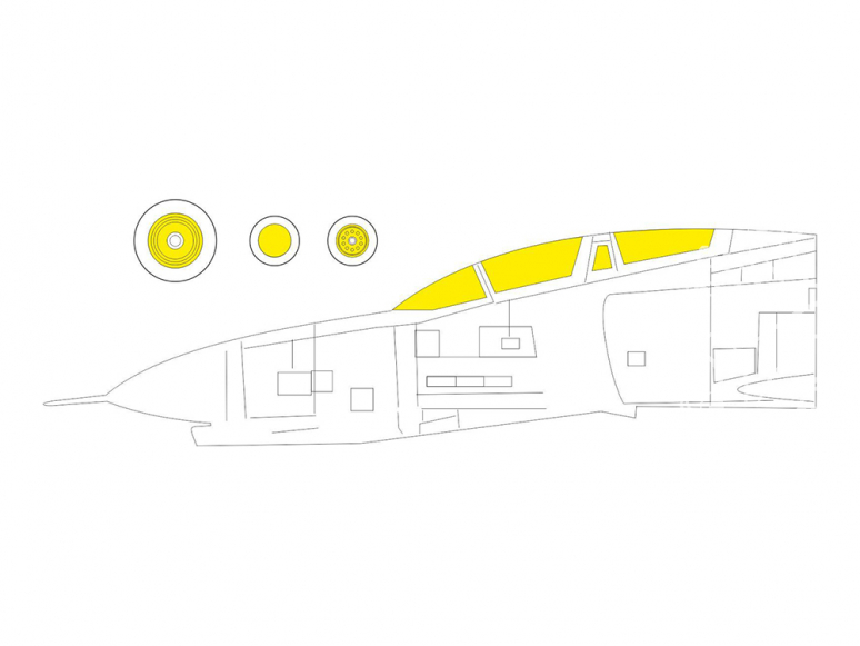 Eduard Express Mask CX595 F-4EJ Fine Molds 1/72