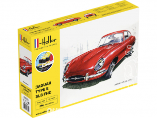 Heller maquette voiture 56709 JAGUAR TYPE E 3L8 FHC inclus peintures principale colle et pinceau 1/24