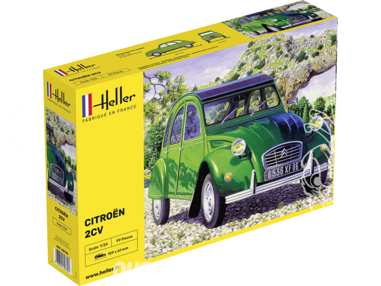 heller maquette voiture 80765 Citroen 2cv 1/24