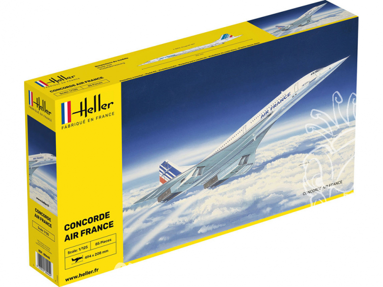 HELLER maquette avion 80445 Concorde Air France 1/125