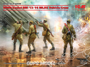 Icm maquette figurines 35648 Équipage de véhicule soviétique BM-13-16 MLRS de la Seconde Guerre mondiale 1/35
