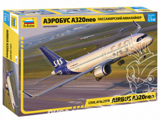 Zvezda maquette avion 7037 Avion de ligne Airbus A320neo 1/144