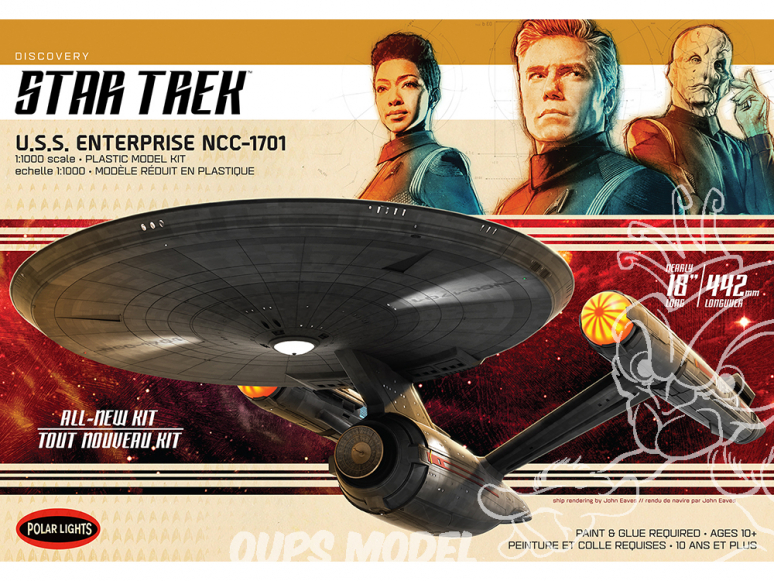 Polar Lights maquette 973 Star Trek Discovery U.S.S. Enterprise 1:1000