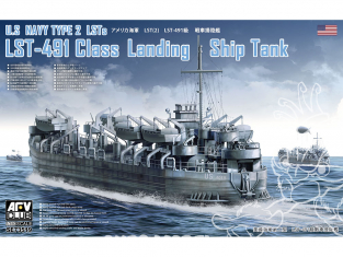 AFV maquette bateau SE73519 Navire de débarquement de char US Navy Type II LST-491 1/350