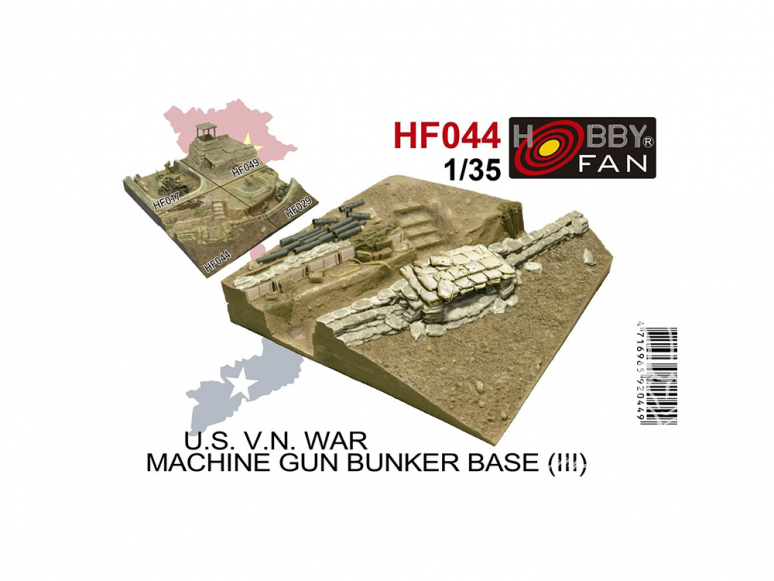 Hobby Fan kit resine HF044 U.S. V.N. Base de bunker de mitrailleuse 1/35