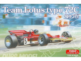 Ebbro maquette voiture 001 Lotus Type 72C 1970 1/20