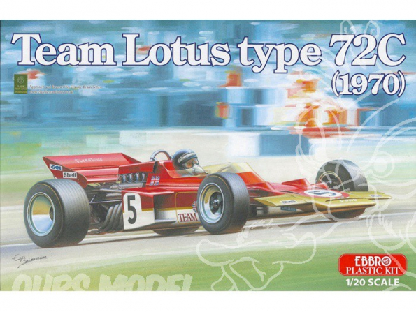 Ebbro maquette voiture 001 Lotus Type 72C 1970 1/20