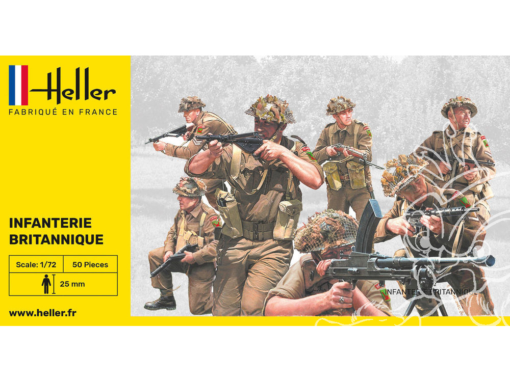 NEUF MAQUETTE HELLER réf 116 SOLDAT GROUPE TABOR INFANTERIE 1/35 WWII 