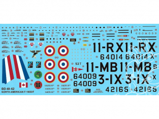 Decalques Berna decals BD48-62 NORTH AMERICAN F-100D & F 1/48