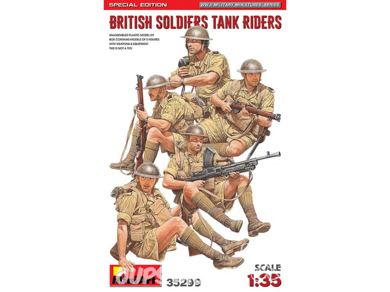Mini Art maquette militaire 35299 Soldats Britanniques assis sur un char ÉDITION SPÉCIALE 1/35