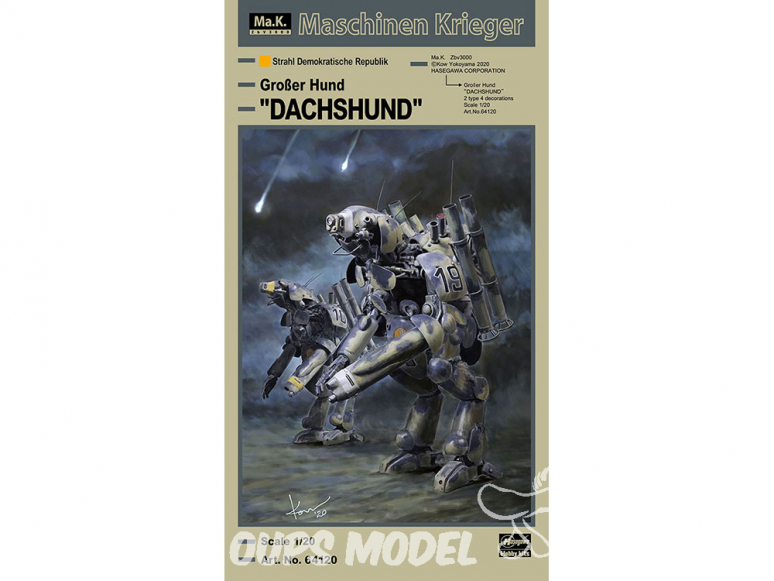 Hasegawa maquette 64120 Maschinen Krieger Intercepteur sans pilote de type humanoïde Glow Surfunt "Dachshund" 1/20 Hasegawa maquette 64120 Maschinen Krieger Intercepteur sans pilote de type humanoïde Glow Surfunt "Dachshund" 1/20