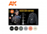 Ak interactive peinture acrylique 3G Set AK11622 Set UNIFORMES D&#039;ÉQUIPAGE Panzer 6 x 17ml