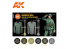 Ak interactive peinture acrylique 3G Set AK11627 Set UNIFORMES GRIS CHAMP (FELDGRAU) 6 x 17ml