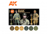 Ak interactive peinture acrylique 3G Set AK11628 Set UNIFORMES COULEURS UNIFORME DAK 6 x 17ml