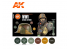 Ak interactive peinture acrylique 3G Set AK11629 Set UNIFORMES ALLEMANDS DE LA PREMIÈRE GUERRE MONDIALE 6 x 17ml