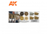 Ak interactive peinture acrylique 3G Set AK11644 SET DE MODULATION DE COULEURS BRITANNIQUES WWI 4 x 17ml