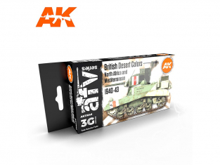 Ak interactive peinture acrylique 3G Set AK11646 COULEURS DE GUERRE DU MOYEN-ORIENT 6 x 17ml