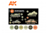 Ak interactive peinture acrylique 3G Set AK11646 COULEURS DE GUERRE DU MOYEN-ORIENT 6 x 17ml