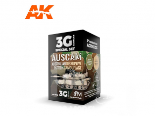 Ak interactive peinture acrylique 3G Set AK11649 COULEURS AUSCAM 3 x 17ml