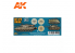 Ak interactive peinture acrylique 3G Set AK11650 COULEURS AFV IDF 3 x 17ml