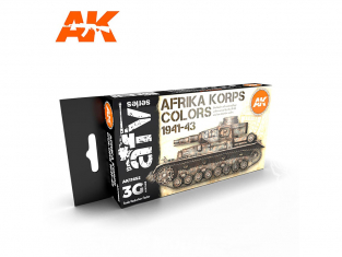 Ak interactive peinture acrylique 3G Set AK11652 COULEURS AFRIKA KORPS 1941-43 6 x 17ml