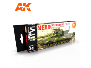 Ak interactive peinture acrylique 3G Set AK11653 COULEURS CAMOUFLAGE MERDC 8 x 17ml