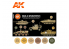 Ak interactive peinture acrylique 3G Set AK11655 IRAK et AFGHANISTAN 6 x 17ml