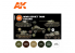 Ak interactive peinture acrylique 3G Set AK11657 COULEURS DE CHAR SOVIÉTIQUE DE LA SECONDE GUERRE MONDIALE 6 x 17ml