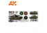 Ak interactive peinture acrylique 3G Set AK11658 JEU DE COULEURS OTAN 3 x 17ml