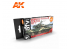 Ak interactive peinture acrylique 3G Set AK11662 COULEURS RUSSE MODERNE VOL 1 6 x 17ml