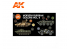 Ak interactive peinture acrylique 3G Set AK11663 COULEURS RUSSE MODERNE VOL 2 6 x 17ml
