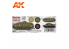 Ak interactive peinture acrylique 3G Set AK11664 COULEURS STANDARD ALLEMANDES 1943-45 3 x 17ml