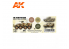 Ak interactive peinture acrylique 3G Set AK11666 COULEURS DU CAMOUFLAGE BUNDESWEHR DESERT 3 x 17ml