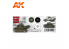 Ak interactive peinture acrylique 3G Set AK11675 US TANK COLOURS EUROPE 1944-45 3 x 17ml