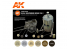Ak interactive peinture acrylique 3G Set AK11674 Bois ancien et patiné Vol. 2 Couleurs froides 6 x 17ml