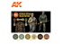 Ak interactive peinture acrylique 3G Set AK11681 MOTIF ITALIEN UNIFORME ALLEMAND 6 x 17ml