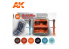 Ak interactive peinture acrylique 3G Set AK11685 INTÉRIEURS DE VÉHICULE ROUGE ET BLEU 6 x 17ml