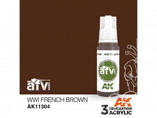 Ak interactive peinture acrylique 3G AK11304 BRUN FRANÇAIS DE LA PREMIÈRE GUERRE MONDIALE 17ml AFV