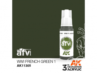 Ak interactive peinture acrylique 3G AK11305 VERT FRANÇAIS DE LA PREMIÈRE GUERRE MONDIALE 1 17ml AFV