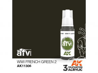 Ak interactive peinture acrylique 3G AK11306 VERT FRANÇAIS DE LA PREMIÈRE GUERRE MONDIALE 2 17ml AFV