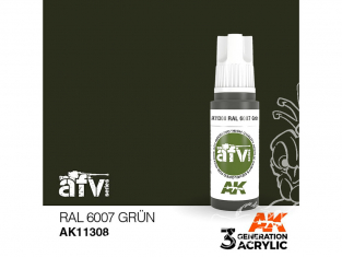 Ak interactive peinture acrylique 3G AK11308 RAL 6007 VERT 17ml AFV