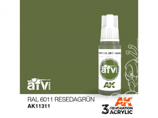 Ak interactive peinture acrylique 3G AK11311 RAL 6011 RESEDAGRÜN 17ml AFV